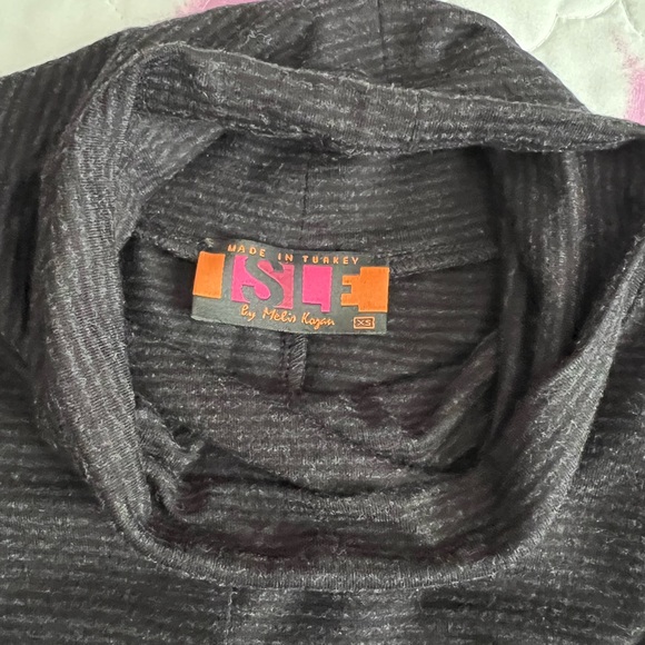 Isle by Melis Kozan Black Turtleneck Stretch Knit Dress Blk Heather Charcoal XS - Picture 7 of 11